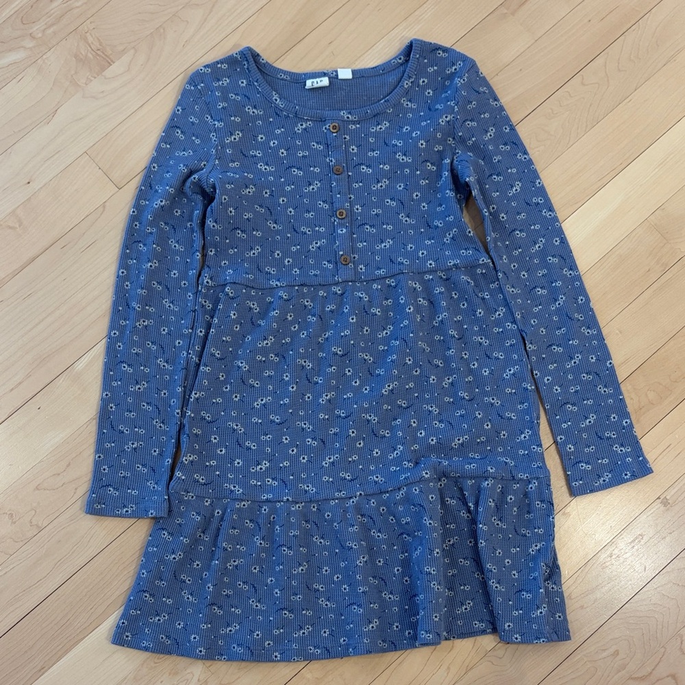 Gap Blue Patterned Kids Dress